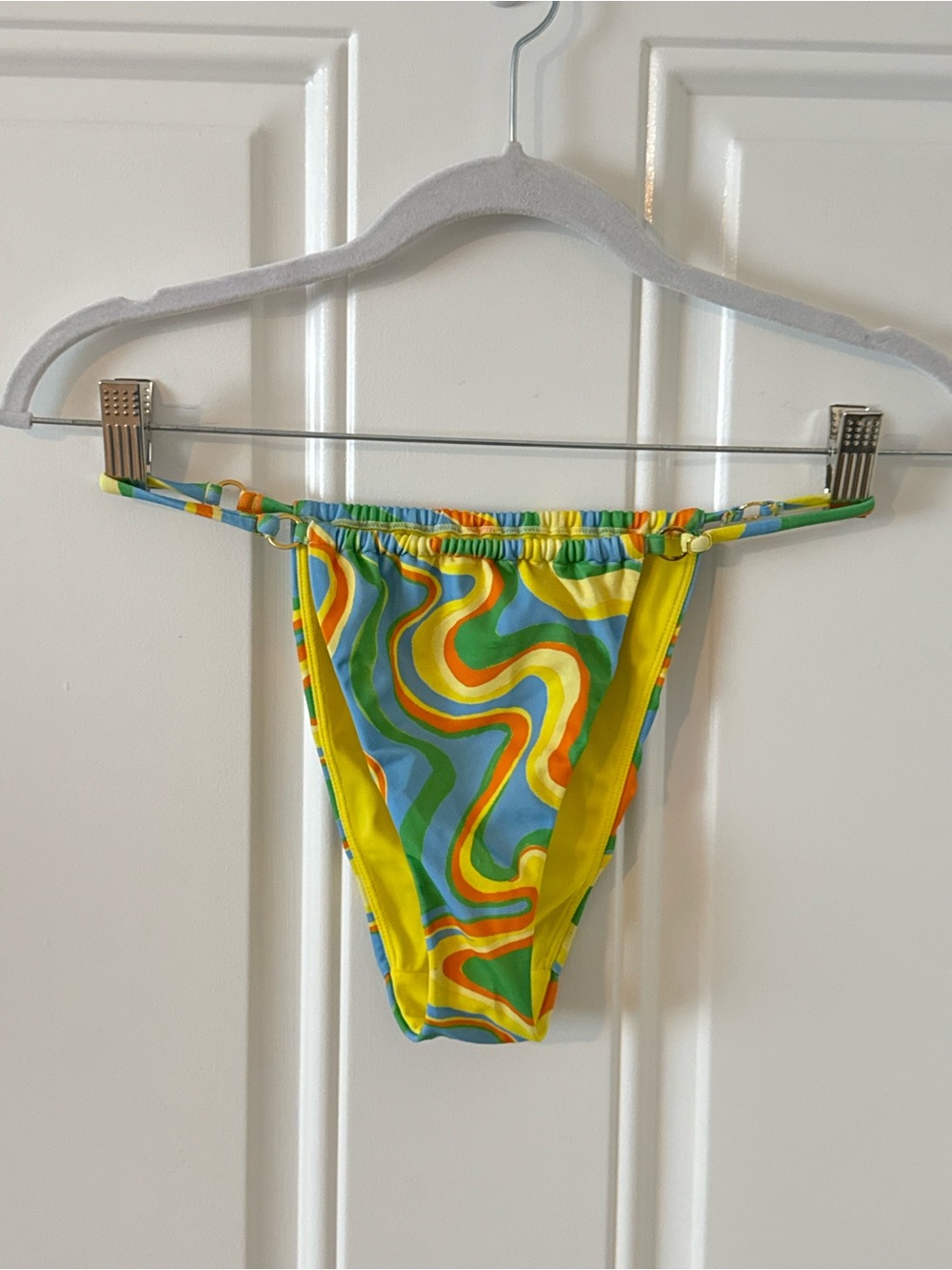 PacSun Swirl Print Bikini Bottom - Yellow, Blue & Green Size XS